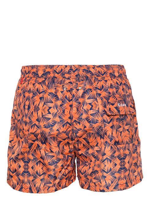 graphic-print swim shorts